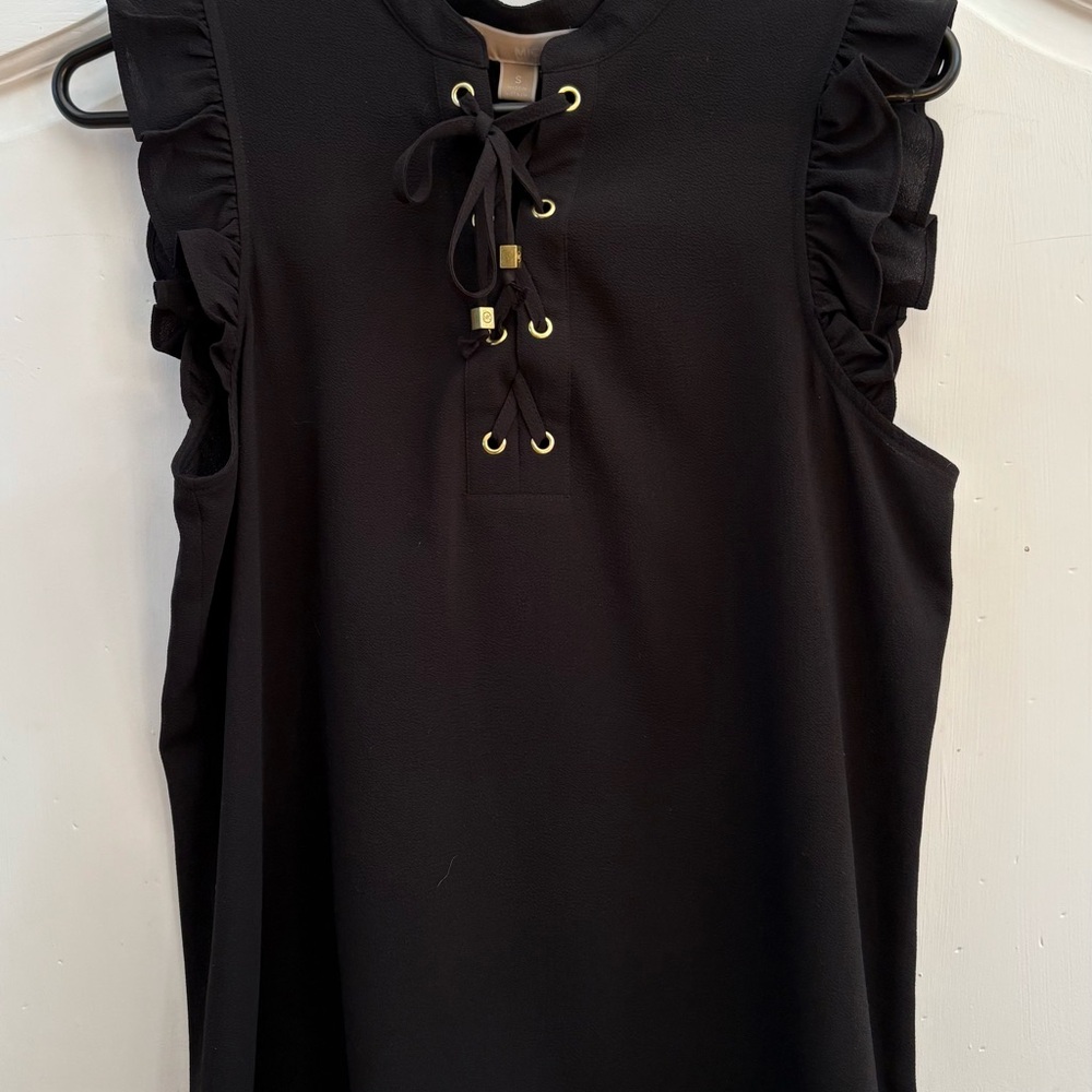 Michael Kors Black Textured Top